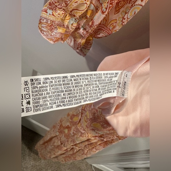 By Design France Long Sleeve Chiffon Maxi Dress in Cream Multi Paisley - Picture 10 of 11